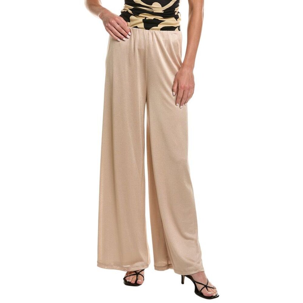 Lamarque Womens Neela Pull On Straight Leg Pant, Gold